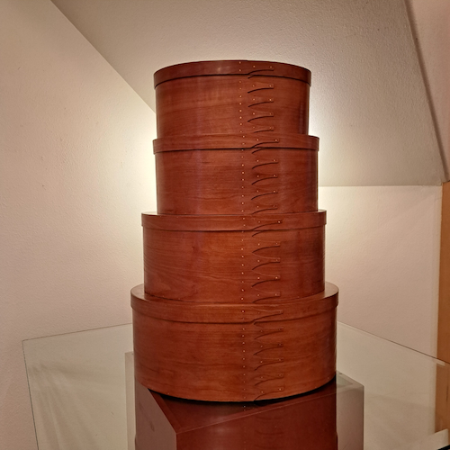 BJ-011 Shaker Oval Treasure (Nesting) Boxes / Set of 4 $2500 at Hunter Wolff Gallery